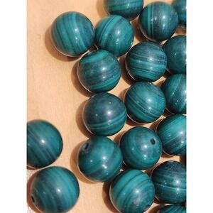 Natural Malachite 10mm 0.39"‎ Round Beads Lot 48 99g Gemstone for neckless